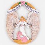 Baby's Baptism Ornament - Pink (image for) Baby's Baptism Ornament - Pink
