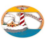 Winter Lighthouse With Santa and Reindeer (image for) Winter Lighthouse With Santa and Reindeer
